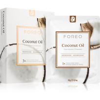 FOREO Farm to Face Sheet Mask Coconut Oil maitinamoji tekstilinė veido kaukė 3x20 ml