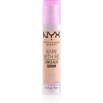 NYX Professional Makeup Bare With Me Concealer Serum drėkinamasis maskuoklis „Du viename“ atspalvis 02 Light 9,6 ml