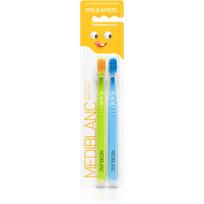 MEDIBLANC KIDS & JUNIOR Ultra Soft dantų šepetėlis vaikams itin minkštas Green, Blue 2 vnt.