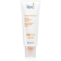 RoC Soleil Protect Anti Wrinkle Smoothing Fluid lengvos tekstūros apsauginis fluidas senėjimą lėtinančio poveikio SPF 50 50 ml