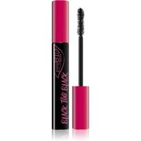 puroBIO Cosmetics Black too Black apimties suteikiantis ir blakstienas tausojantis tušas 9.9 ml