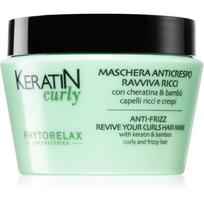 Phytorelax Laboratories Keratin Curly kaukė nepaklusniems garbanotiems plaukams linkusiems šiauštis plaukams 250 ml