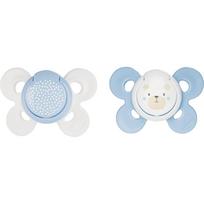 Chicco Physio Comfort 2-6 m čiulptukas Boy-Bear/Dots 2 vnt.