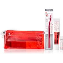 Swissdent Emergency Kit Red dantų priežiūros priemonių rinkinys švelnaus dantų balinimo procedūroms ir emalio apsaugai