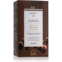 Korres Argan Oil ilgalaikiai plaukų dažai su arganų aliejumi atspalvis 5.0 Light Brown 50 ml