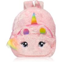 BrushArt KIDS Fluffy unicorn backpack Small vaikiška kuprinė Pink (20 x 23 cm) 1 vnt.