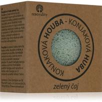 Renovality Konjac mushroom green tea valomoji kempinėlė normaliai ir mišriai odai 7x4 cm