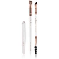 Luvia Cosmetics Prime Vegan Brow Kit antakių priemonių rinkinys Pearl White / Metallic Coffee Brown