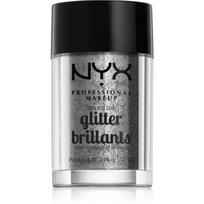 NYX Professional Makeup Face & Body Glitter Brillants veido ir kūno blizgučiai atspalvis 10 Silver 2.5 g