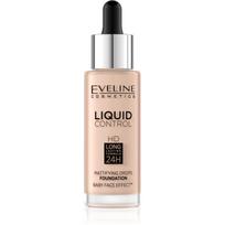 Eveline Cosmetics Liquid Control skystasis makiažo pagrindas su pipete atspalvis 002 Soft Porcelain 32 ml