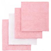 T-TOMI BIO Bamboo Baby Washcloths prausimosi balzamas Pink 25 x 25 cm 4 vnt.