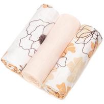T-TOMI BIO Bamboo Diapers medžiaginės sauskelnės Flowers 70x70 cm 3 vnt.