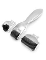 Dr. pen adatinis volelis keičiamais antgaliais 0,5-1-1,5mm titano adatėlės Derma Roller 3in1, sidabrinis