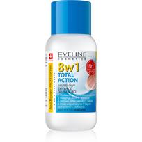Eveline Cosmetics Nail Therapy Professional nagų lako valiklis be acetono „Aštuoni viename“ 150 ml