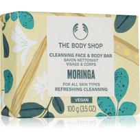 The Body Shop Moringa Cleansing Bar kietasis muilas veidui ir kūnui 100 g