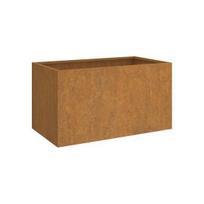 Lovelis, pilkos spalvos, 62x40x39cm, Corten plienas