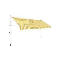 Rankiniu būdu ištraukiama markizė, oranžiniai/balti dryžiai, 400cm