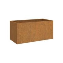 Lovelis, pilkos spalvos, 62x30x29cm, Corten plienas