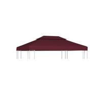 Pavėsinės uždangalas, bordo, 4x3m, 310 g/m²