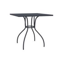 Sodo stalas, antracito, 80x80x72,5cm, plienas, tinklelis