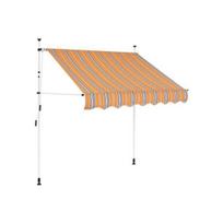 Rankiniu būdu ištraukiama markizė, geltoni/mėlyni dryžiai, 200cm