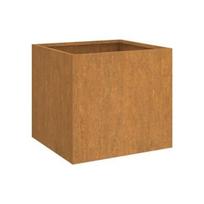 Lovelis, pilkos spalvos, 49x47x46cm, Corten plienas