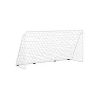Futbolo vartai su tinklu, balti, 366x122x182cm, plienas