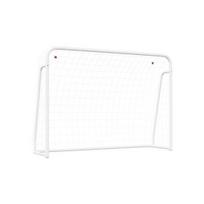 Futbolo vartai, balti, 214x75x152cm, plienas/poliesteris