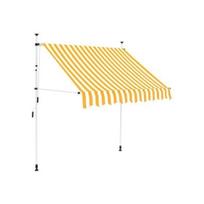 Rankiniu būdu ištraukiama markizė, oranžiniai/balti dryžiai, 200cm