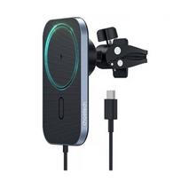 Magnetinis telefono laikiklis automobiliui su Qi belaidžio greitojo krovimo funkcija 15W.