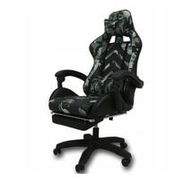 Žaidimų - biuro kėdė su atrama kojoms EC GAMING (juoda-žalia)