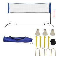 Badmintono tinklas su plunksninukais, 300x155 cm