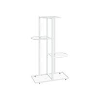Stovas augalams, 4 lentynos, baltas, 43x22x76cm, metalas