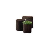 Lauko vazonų komplektas CYLINDER PLANTERS 3 vnt.