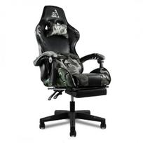 Žaidimų - biuro kėdė su atrama kojoms EC GAMING (juoda-kamufliažas)