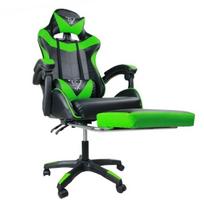 Žaidimų - biuro kėdė su atrama kojoms EC GAMING (juoda-žalia)