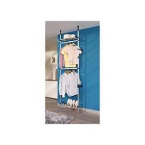 Teleskopinė drabužių spintos sistema su strypais ir lentyna, aliuminis 65 x 40 x 250-300 cm