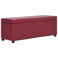 Suoliukas - daiktadėžė dirbtinės odos 118 cm ilgio (bordo)