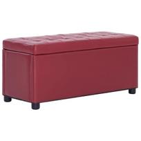 Suoliukas - daiktadėžė dirbtinės odos 87 cm ilgio (bordo)