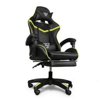 Žaidimų - biuro kėdė su atrama kojoms EC GAMING (juoda-geltona juosta)