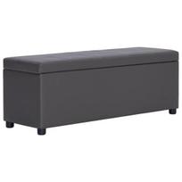 Suoliukas - daiktadėžė dirbtinės odos 118 cm ilgio (pilkas)