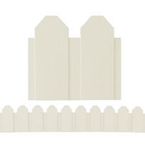 Dekoratyvinė tvorelė plastikinė 4 x 59 cm (balta) 4 vnt.