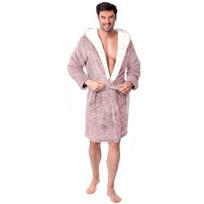 Vyriškas chalatas JORDAN PINK&ECRU (rausvas/kreminis)