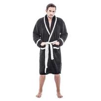 Vyriškas chalatas THERMO SOFT Black & Grey