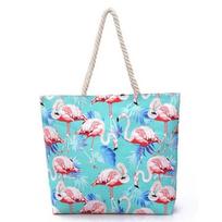Paplūdimio krepšys FLAMINGO (žydra)