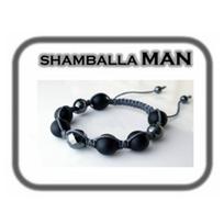 Shamballa apyrankė Su 6 matiniais juodojo onikso ir 4 hematito karoliukais