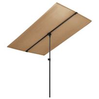 Sodo skėtis nuo saulės su aliuminio stulpu, taupe, 180x110cm