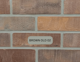 Plytų imitacinė medžiaga („Lankstus klinkeris“) Brown old 02 su tinklu (m2)