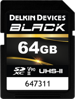 DELKIN SD BLACK RUGGED UHS-II (V90) R300/W250 64GB (NEW)