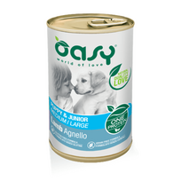 Oasy Puppy Medium & Large Lamb vieno baltymo konservai su ėriena šuniukams, 400 g